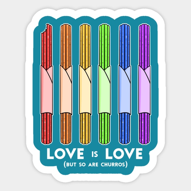 Love Is Love Is Love Is Churros Sticker by DisneyDan